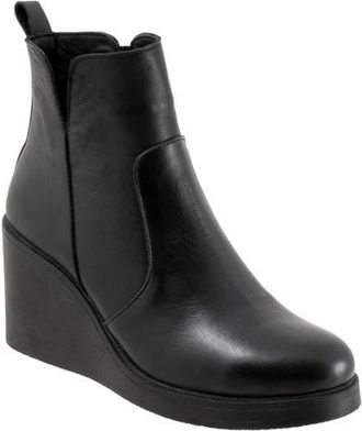 Bueno Laura Platform Wedge Bootie in Black at Nordstrom, Size 9.5Us