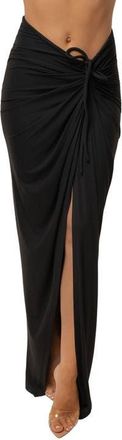 JLUXLABEL Island Drape Maxi Skirt in Black at Nordstrom, Size X-Small