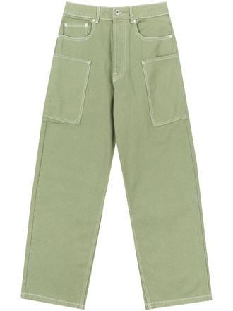 Kenzo Elephant Flag Green cargo broek - Groen