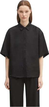 Anine Bing Coco Shirt - Dames - Overhemden - Zwart - XS - Linnen - Overhemden