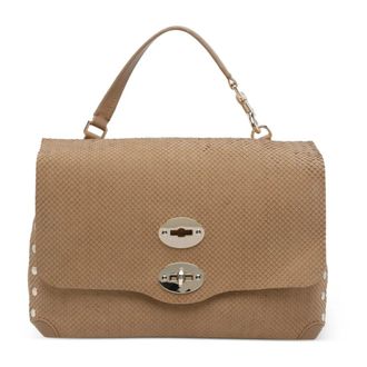 Zanellato Handbags, female, Beige, Size: ONE SIZE Postina Amoretto Suede Tote Bag