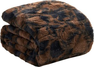 Nine West Print Embossed Oversize Blanket in Cocao Nibs Brown at Nordstrom Rack
