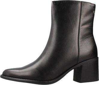 Carmela Botin SRA - Dames - Enkellaarsjes - Zwart - 39 EU - Leer - Schoenen