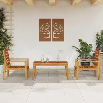 vidaXL Juego De Muebles De Jard&iacute;n 3 Piezas Madera Maciza Acacia Vidaxl