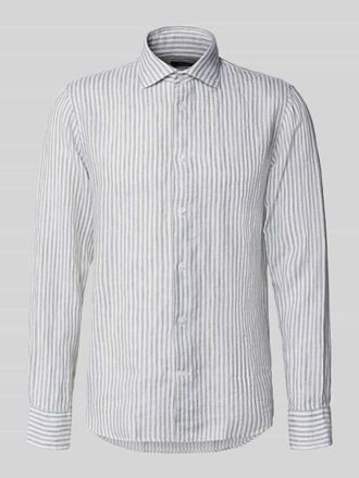 Matinique Modern Fit Freizeithemd aus Leinen mit Kentkragen in Beige, Gr&ouml;&szlig;e 39