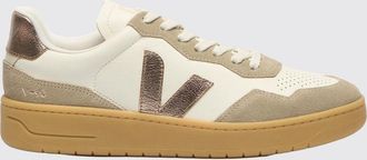 Veja Sneakers V-90 in pelle O. T. sostenibile con logo a contrasto
