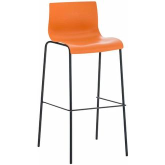 Clp Taburete Hover Con Base De 4 Pies Naranja Negro