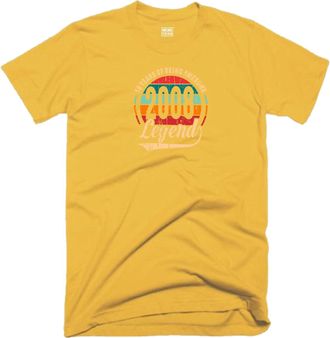 Generic 18th Birthday T Shirt 18 Years of Being Awesome Legend Born in 2007 Funny Joke Gift Tee Top (UK, Alpha, M, Regular, Regular, Yellow)