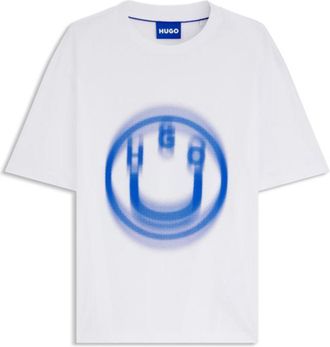 HUGO BOSS All-gender T-shirt with blurred logo print