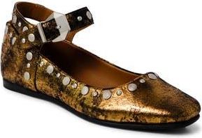 Free People Mystic Mary Jane Flats in Bronze Age Metallic at Nordstrom Rack, Size 6.5Us / 36.5Eu