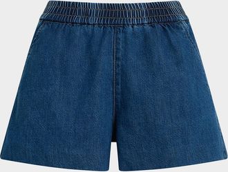 Favorite Daughter The Malibu Pull-On Cotton Denim Shorts