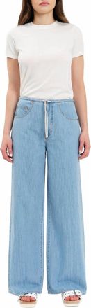 Daze Madison Mid Rise Wide Leg Jeans In Blue