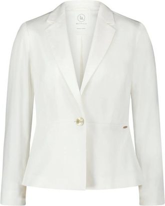 Betty & Co Korte Blazer - Dames - Jassen - Wit - Maat: XL Leer