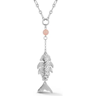 Sphera Milano Fish Lariat Necklace in Silver at Nordstrom Rack