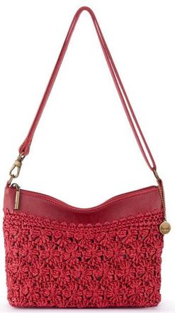 The Sak Lumi Covertible Crossbody Hand Crochet Bag in Scarlet Primrose Straw at Nordstrom