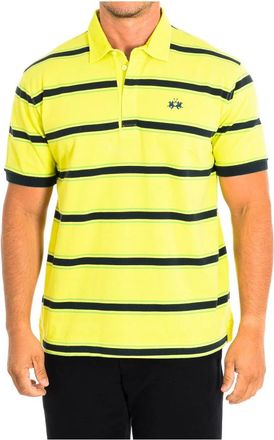 La Martina Polo Shirt met Korte Mouwen - Heren - Polos - Geel - S - Katoen - Tops
