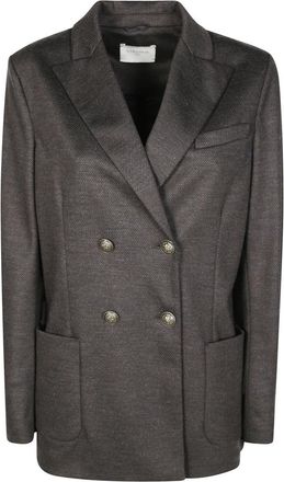 Circolo 1901 Giaccia Doppiopetto Lana - Dames - Blazers - Bruin - XS - Wol - Jassen
