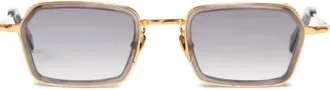 John Dalia Gold Paul Metal Square Sunglasses