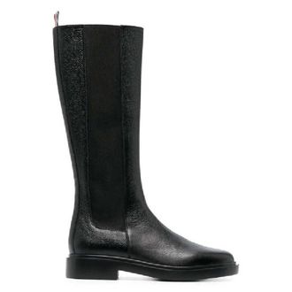 Thom Browne 4-Bar Knee-High Leather Chelsea Boots, Brand Size 38 ( US Size 8 )