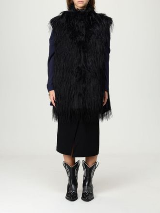 Pinko Fur Coat PINKO Woman color Black