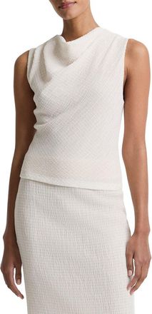 Vince Shadow Grid Cowl Neck Top