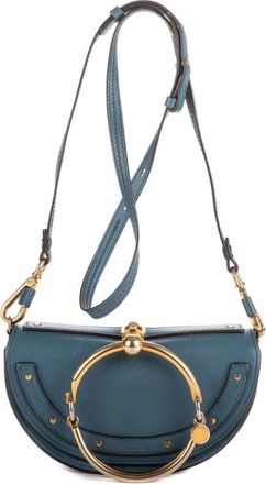 Chlo&eacute; Borsa a spalla con anello - Blu