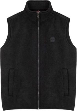Colmar Gebreide Mouwloze Logo Vest met Volledige Rits - Heren - Bodywarmers - Blauw - XL - Jassen