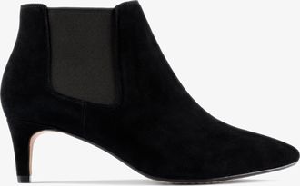 Clarks Womens Laina 55 Boot 2 Black Suede Boots Leather - Size UK 4.5