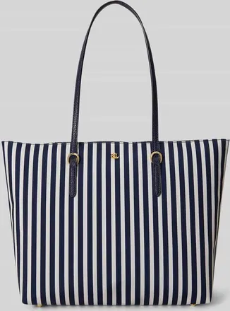 Lauren Ralph Lauren Shopper mir Logo-Applikation in Dunkelblau, Gr&ouml;&szlig;e 1