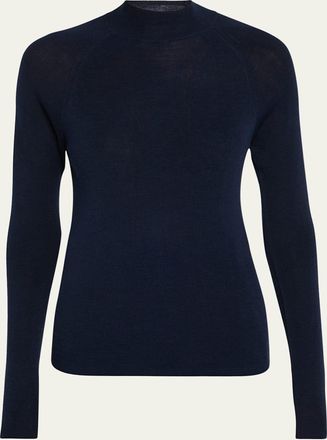 Majestic Filatures Fine Knit Merino Wool-Silk Sweater