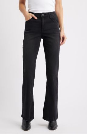 Wit & Wisdom Madison High Waist Bootcut Jeans in Washed Black at Nordstrom, Size 12