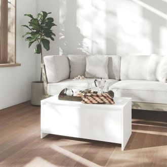 vidaXL Tavolino da Salotto Bianco 90x50x41,5 cm in Legno Multistrato - Vidaxl