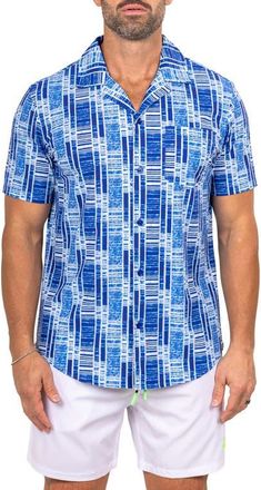 Maceoo Marthy Blue Camp Shirt at Nordstrom, Size 4