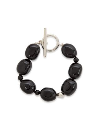 Agmes Dara Sterling Silver Beaded Bracelet - Black - One Size