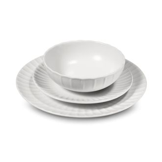 Medard De Noblat Vajilla de 18 piezas Gres Blanco