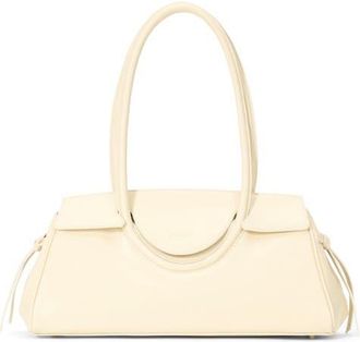 Staud Maude Leather Shoulder Bag in Cream at Nordstrom