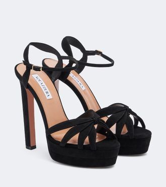Aquazzura Soulmate suede platform sandals