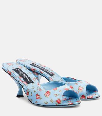 Dolce & Gabbana Keira 60 floral satin mules