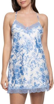 In Bloom by Jonquil Molleigh Lace Trim Satin Chemise in Ivory at Nordstrom Rack, Size X-Large