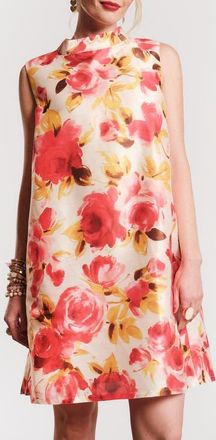 Frances Valentine Diplomat Mini Dress Sleeveless English Rose in Oyster/pink/multi at Nordstrom, Size X-Small