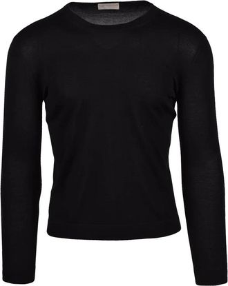 Drumohr Black Crew Neck Sweater