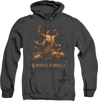 Gildan Mortal Kombat X Goro Adult Heather Hoodie / Hooded Sweatshirt