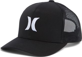 Hurley Del Mar Trucker Baseball Cap in Black/white at Nordstrom Rack