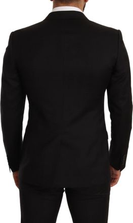 Dolce & Gabbana Dark Gray Check MARTINI SLIM FIT 2 Piece Mens Suit