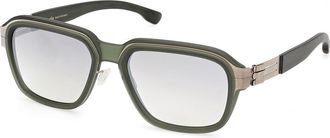 Ic! Berlin IC0219 Bogart 35G Mens Sunglasses Green Size 55