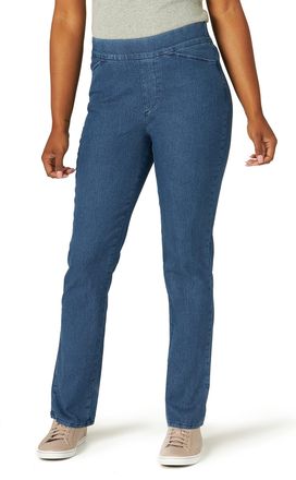 Chic Classic Collection Womens Easy-fit Elastic-Waist Pant, Mid Shade, 10 Petite (Manufacturer size)