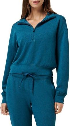 Travis Mathew Skyloft Soft Echo Half Zip Pullover in Heather Reflecting Pond at Nordstrom Rack, Size Xx-Large