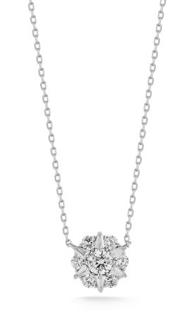 Glaze Jewelry Sterling Silver Cluster Flower Necklace