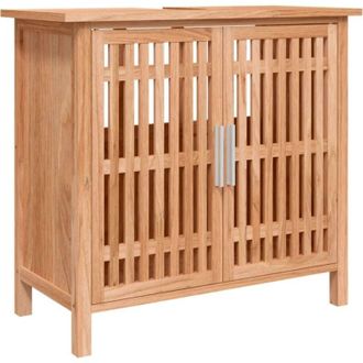 vidaXL Bathroom Sink Cabinet 66x29x61.5 cm Solid Wood Walnut vidaXL