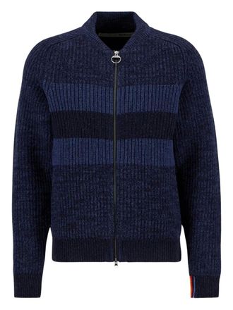 Chiara D'Este ribbed-knit cardigan - men - Wool - M - Blue